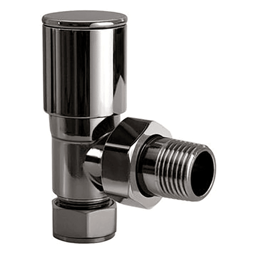 Round Black Nickel Radiator Valves (pair)